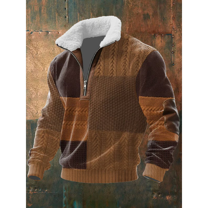 Herren Urbaner Fleece Pullover mit Baum-Motiv Drune