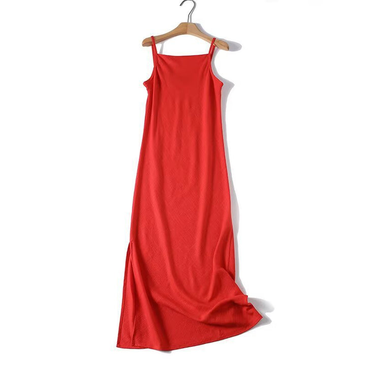 Damen Maxi-Kleid mit verstellbaren Spaghetti-Trägern und schmeichelndem Schnitt Drune