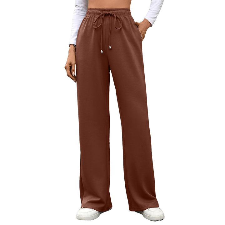 Damen Weite Baumwoll-Loungehose mit elastischem Bund Drune