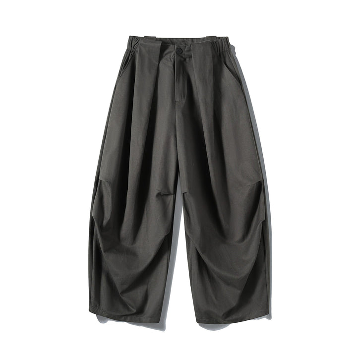 Damen Weite Culotte-Hose mit hohem Bund, Plissee-Detail und Utility-Panel Drune