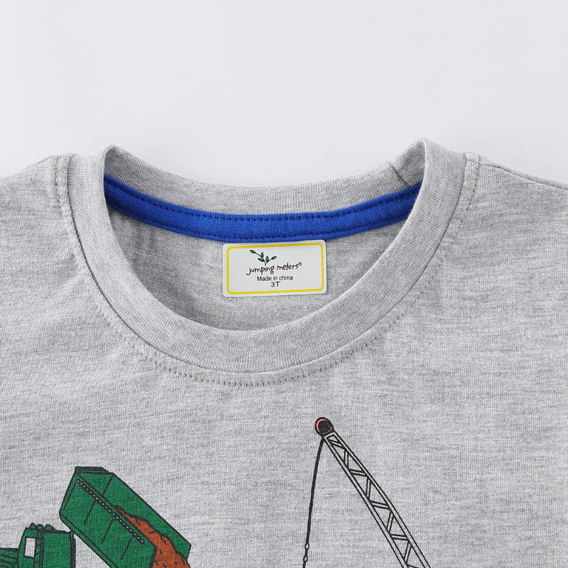 Jungen Langarmshirt mit buntem Baustellenfahrzeug-Design Drune
