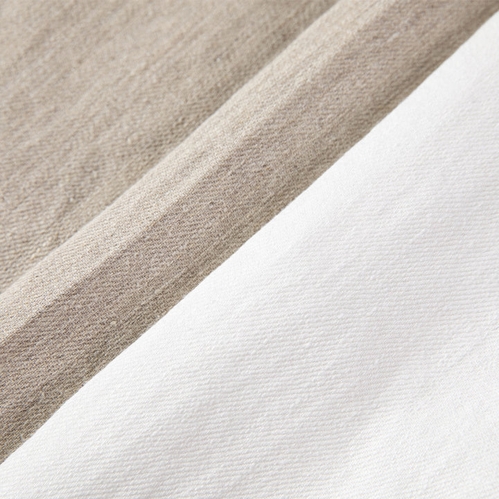 Damen Hochtaillierte Leinenhose mit weitem Bein, Bügelfalte und Gürtelschlaufen Drune