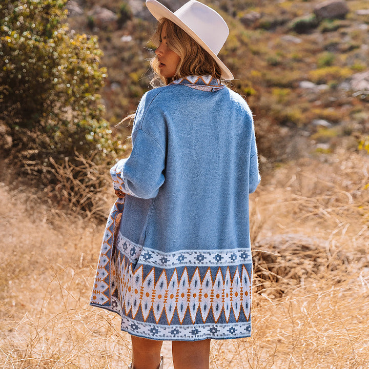 Damen Cardigan mit kunstvollem Muster und weichem Material Drune