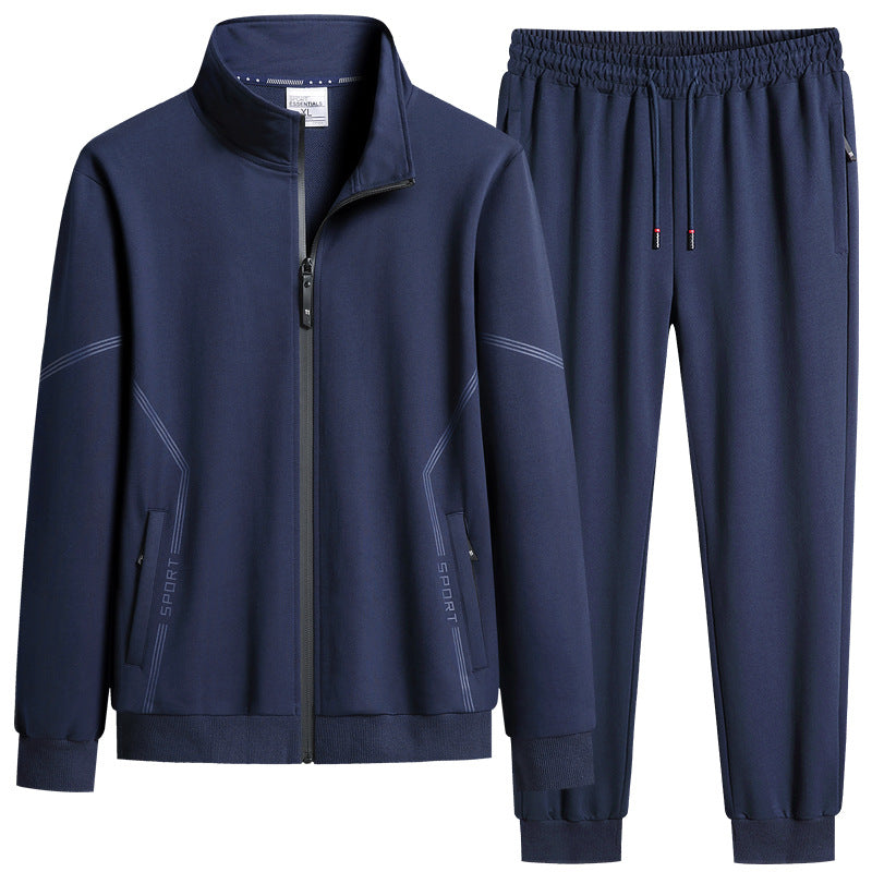 Men's  performance zip-front track jacket and tapered jogger set Drune
