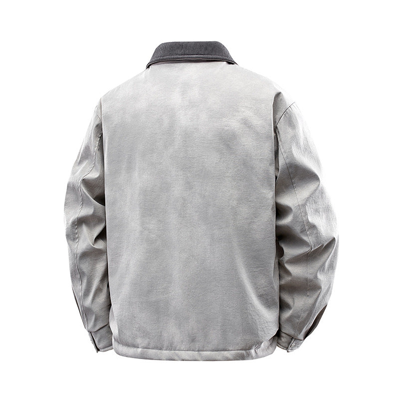 Herren Lässige Kunstlederjacke mit Teddyfutter Drune 1787738670