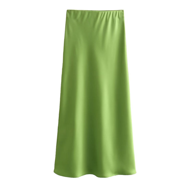 Damen langer Satinrock Drune