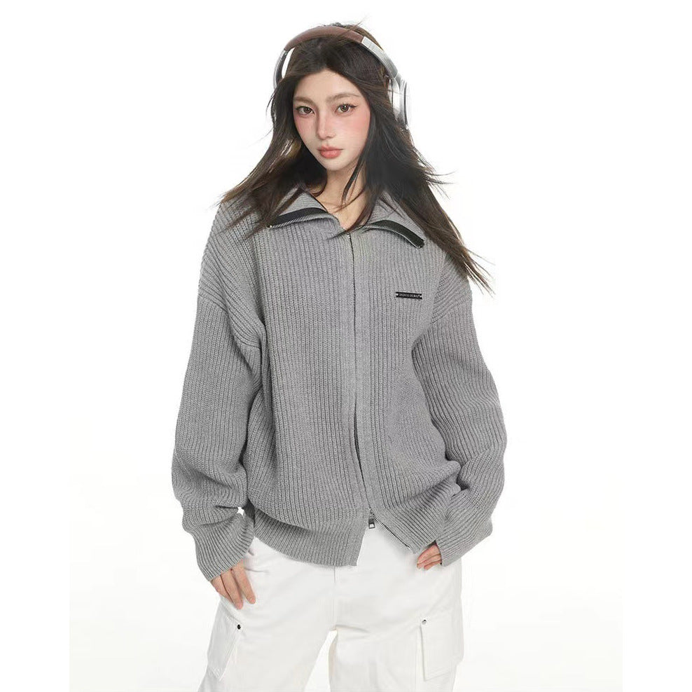Damen Modische Oversized Strickjacke Drune