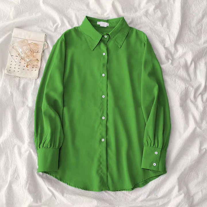 Damen elegante Bluse mit voluminösen Ärmeln Drune