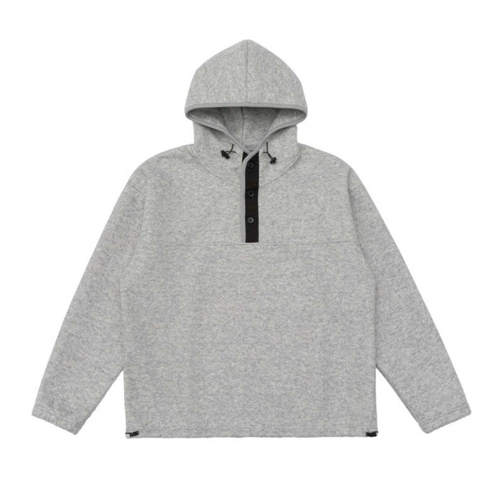 Unisex Kapuzenpullover mit Knopfleiste und weichem Fleece-Innenfutter Drune