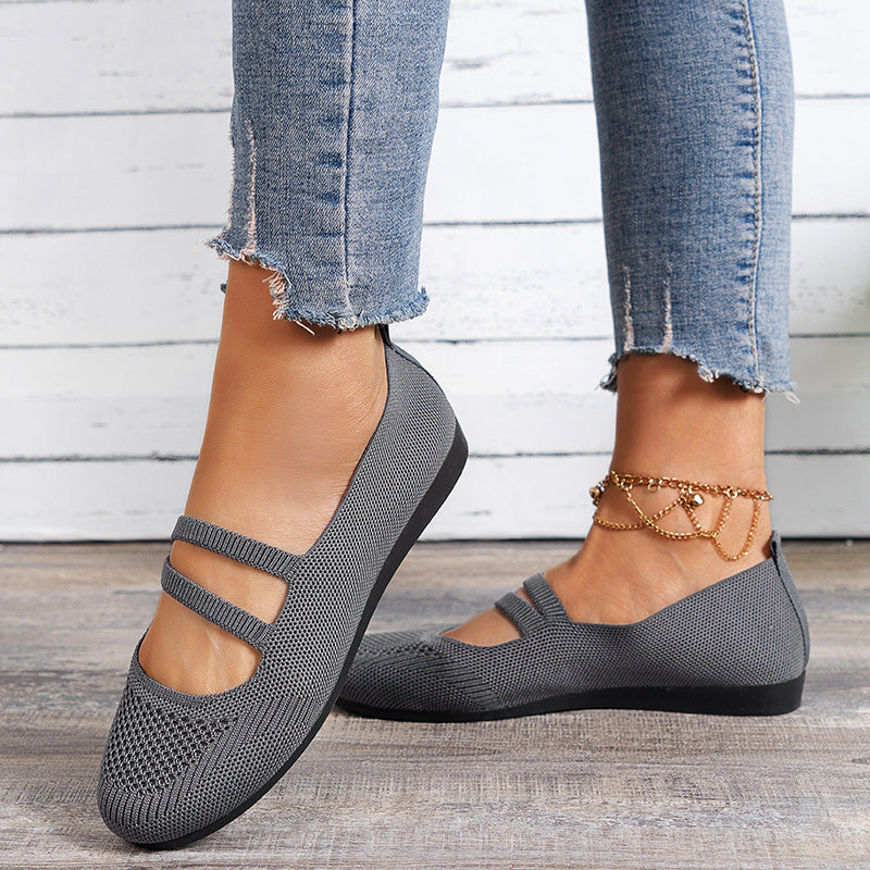Atmungsaktive Mesh flache Schuhe Drune