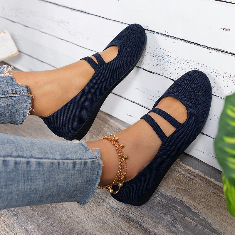 Atmungsaktive Mesh flache Schuhe Drune