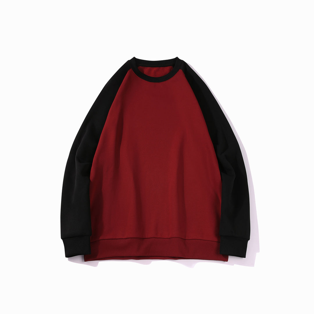 Herren Raglan‑Sweatshirt mit kontrastärmel, weichem Fleece‑Innenfutter und geripptem Saum Drune