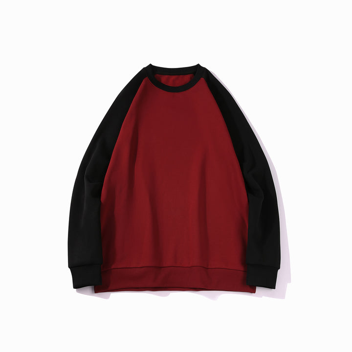 Herren Raglan‑Sweatshirt mit kontrastärmel, weichem Fleece‑Innenfutter und geripptem Saum Drune
