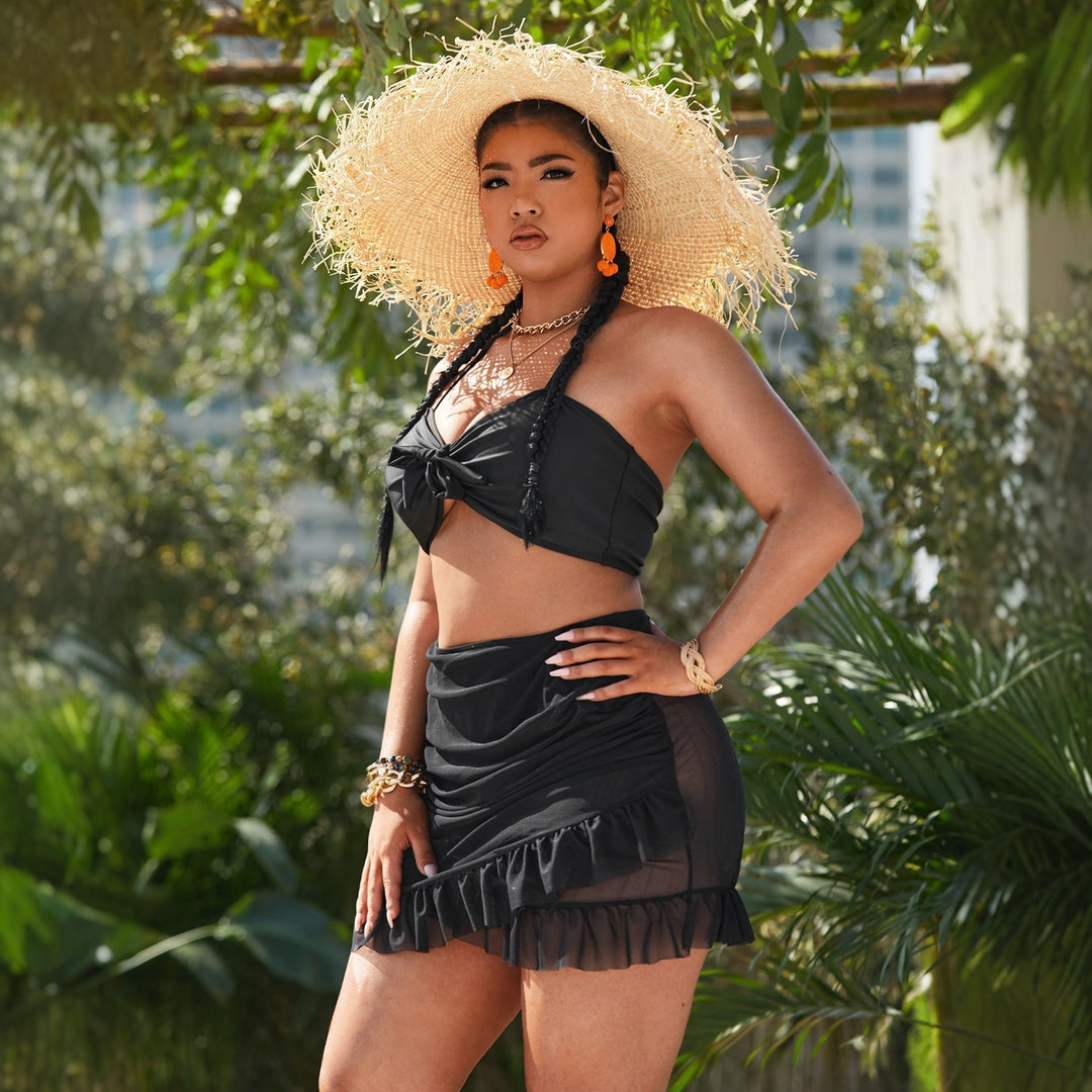 Damen Bikini-Set mit eleganter Rüsche Drune