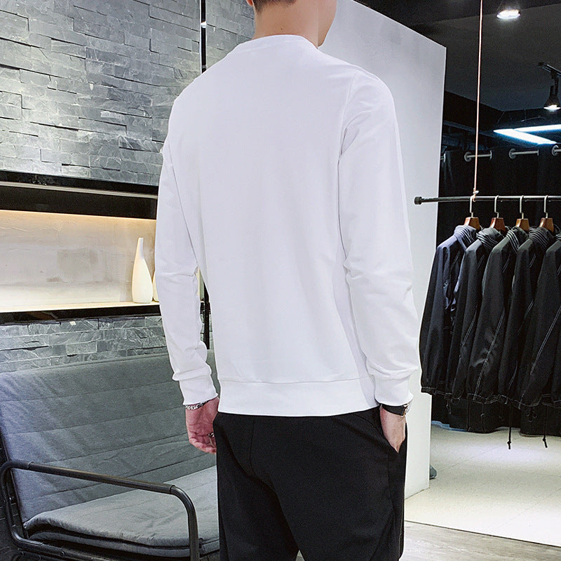 Herren Crewneck‑Sweatshirt mit Kontrastpaspel und schmaler Silhouette Drune