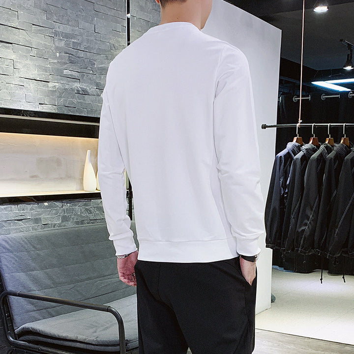 Herren Crewneck‑Sweatshirt mit Kontrastpaspel und schmaler Silhouette Drune