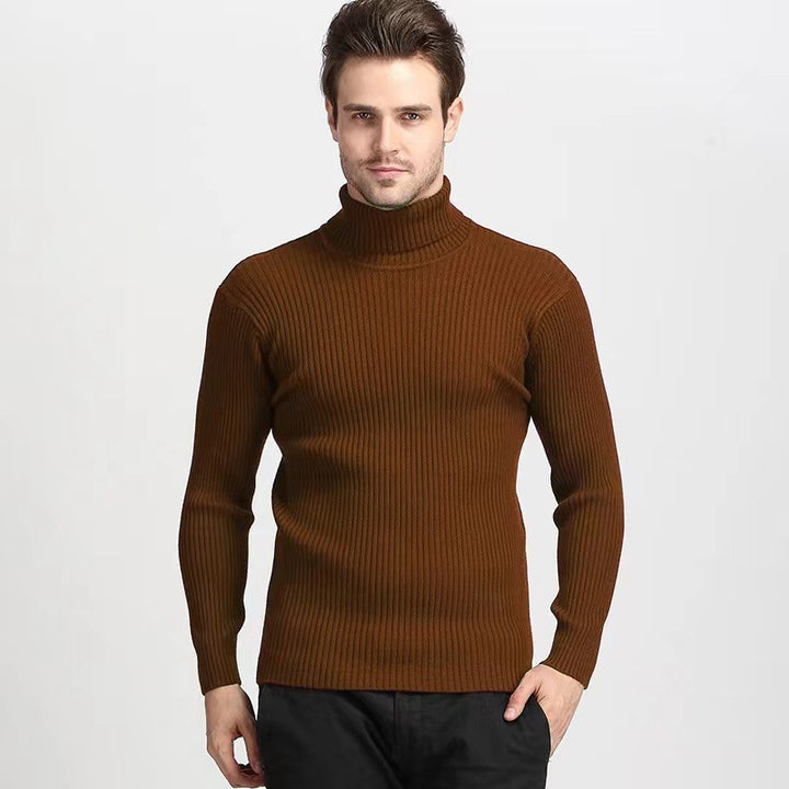 Herren Rollkragenpullover aus hochwertigem Strickmaterial mit Rippstruktur Drune