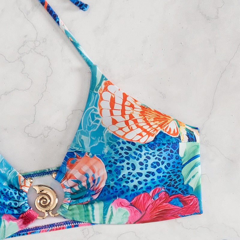 Damen Bikini-Set mit floralem Mustermix und regulierbaren Bändern Drune