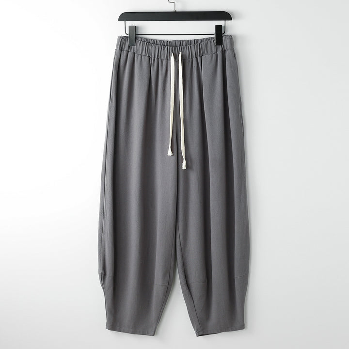 Damen Lässige Harem-Joggerhose mit hohem elastischem Bund und Zugkordel Drune