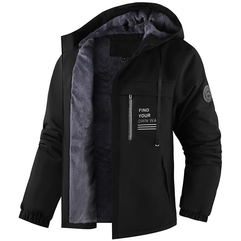 Herren Wetterfeste Übergangsjacke mit Fleece-Innenfutter Drune