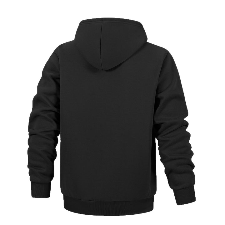 Herren Kapuzen‑Sweatjacke mit durchgehendem Reißverschluss, Kängurutaschen & weichem Futter Drune