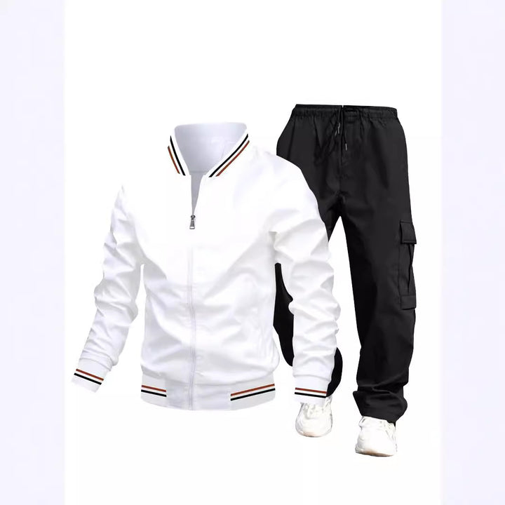Herren Sportliche Jacke und Cargo-Hose Set Drune