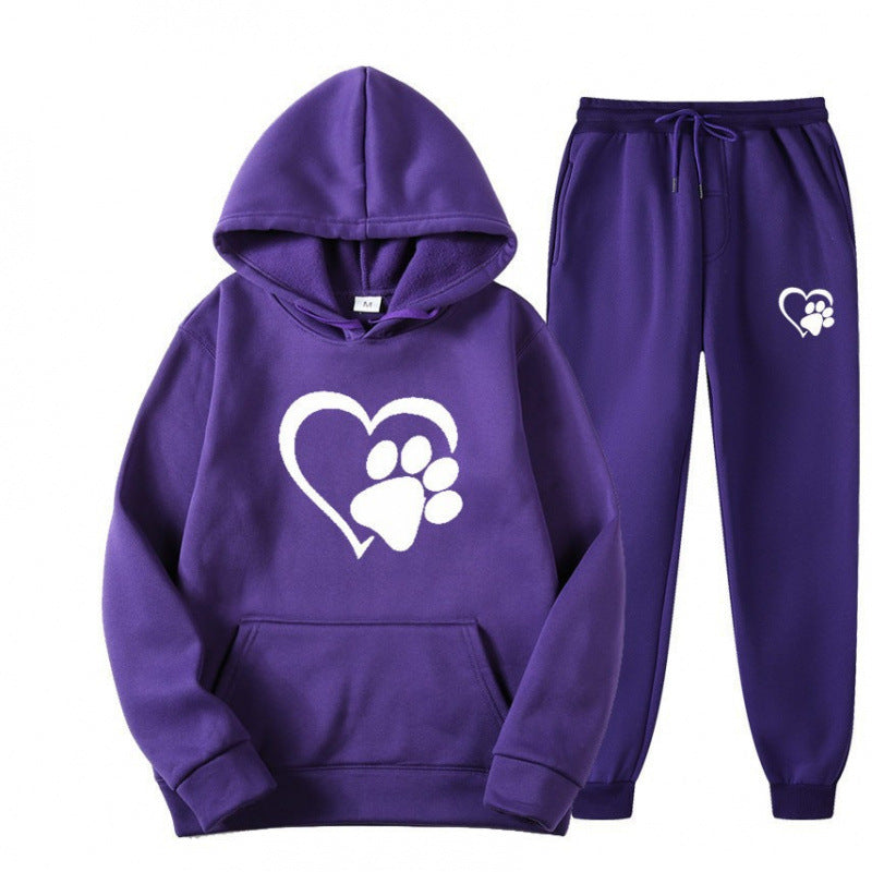 Damen Kuscheliger Hoodie und Jogginghose Set Drune