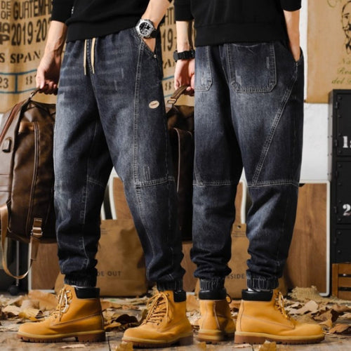 Herren Komfortable Denim Jogginghose Drune