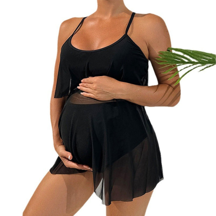 Damen Sportliches Wickel-Set mit schwingendem Rock Drune