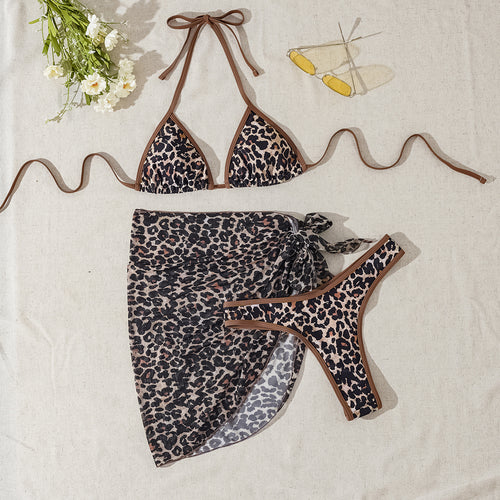 Damen Triangel-Bikini mit Wickelrock Drune