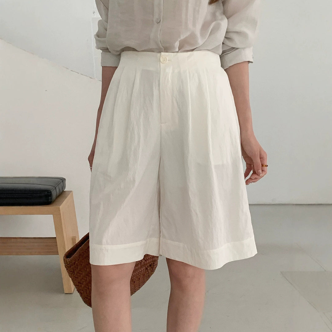 Damen Weite Leinen-Culotte Drune