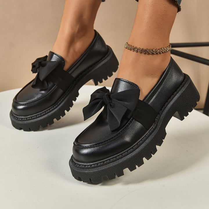 Damen Elegante Slipper mit dekorativer Schleifenverzierung und rutschfester Sohle Drune