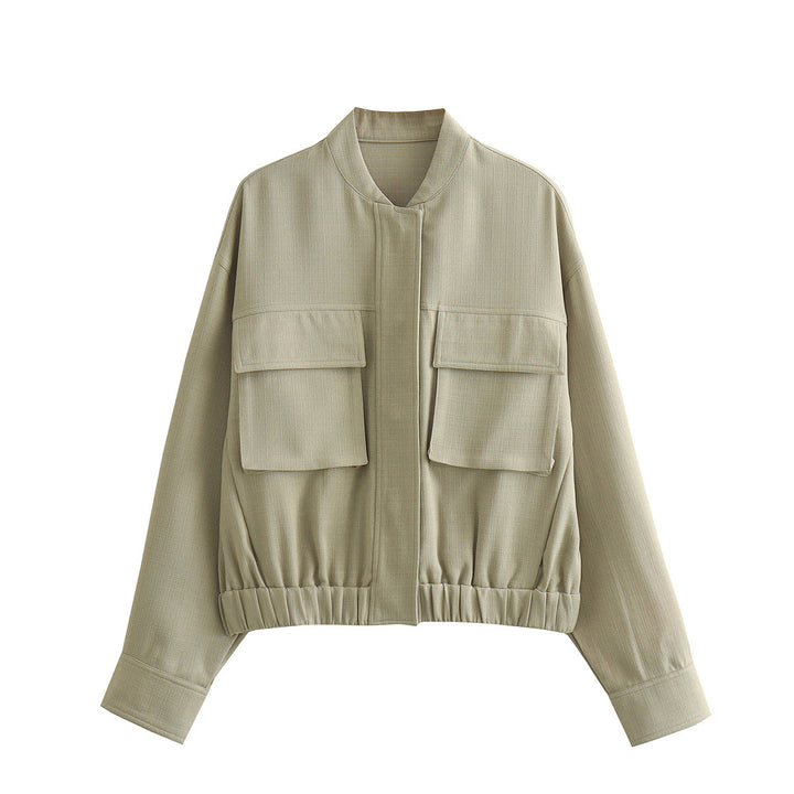 Damen Übergangsjacke mit sportlichen Taschen und elastischem Bund Drune