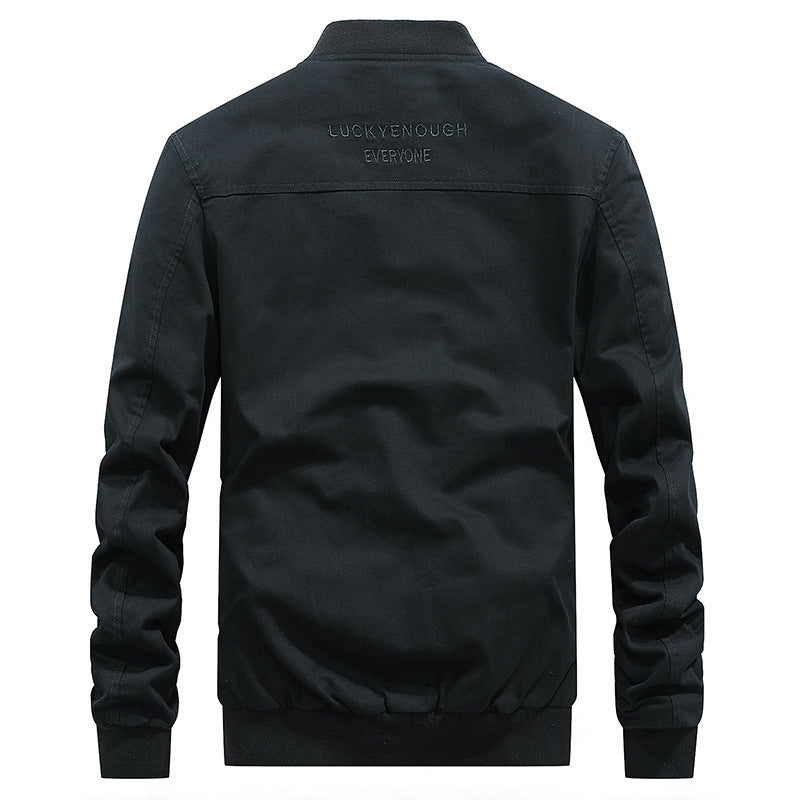 Herren Utility-Fieldjacke mit Stehkragen, D-Ring-Details und Reißverschlusstaschen Drune
