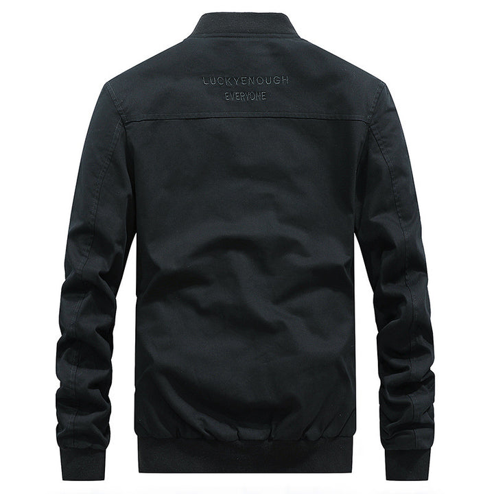 Herren Utility-Fieldjacke mit Stehkragen, D-Ring-Details und Reißverschlusstaschen Drune