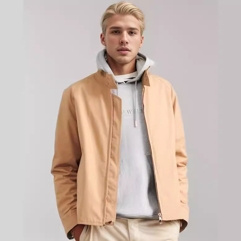 Herren leichte Freizeitjacke im modernen Design mit Stehkragen Drune