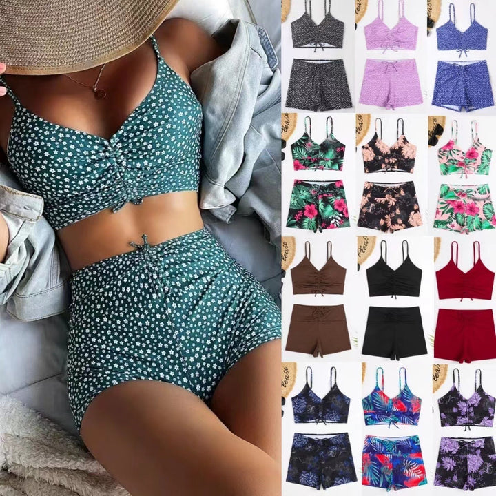Damen Sportliches Bikini-Set mit verstellbaren Trägern Drune