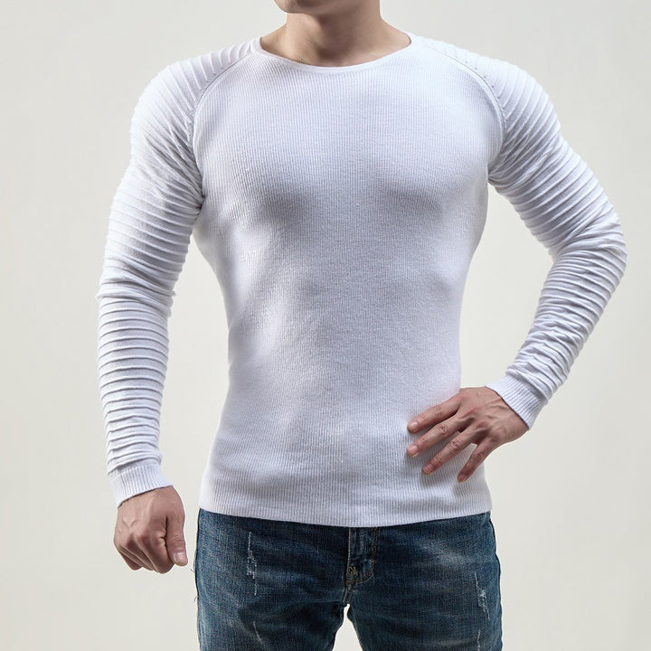 Herren modischer Strickpullover mit innovativer Rippstruktur Drune