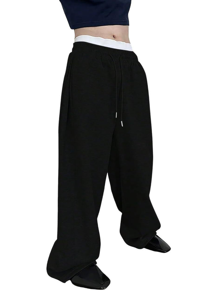 Unisex nan lässige Oversize Jogginghose mit elastischem Bund und Kordelzug Drune