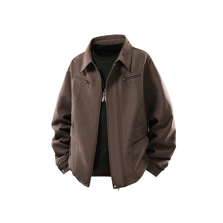 Herren Kurzjacke aus Wollmix mit verdecktem Reißverschluss und Brusttaschen Drune