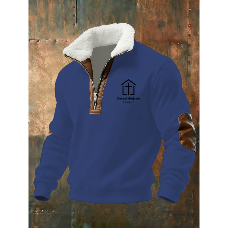Herren Klassischer Kapuzenpullover mit Fleece-Detail Drune
