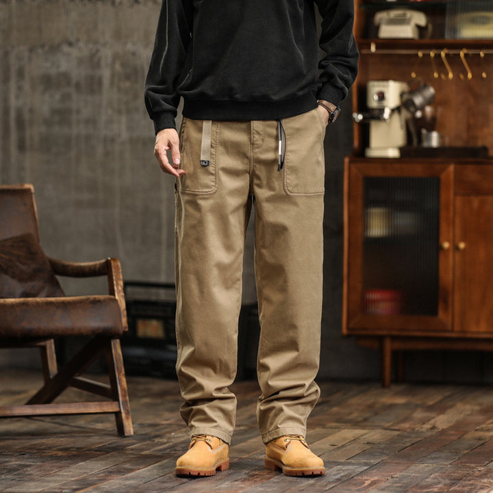 Herren Weite Workwear-Hose mit aufgesetzten Fronttaschen Drune