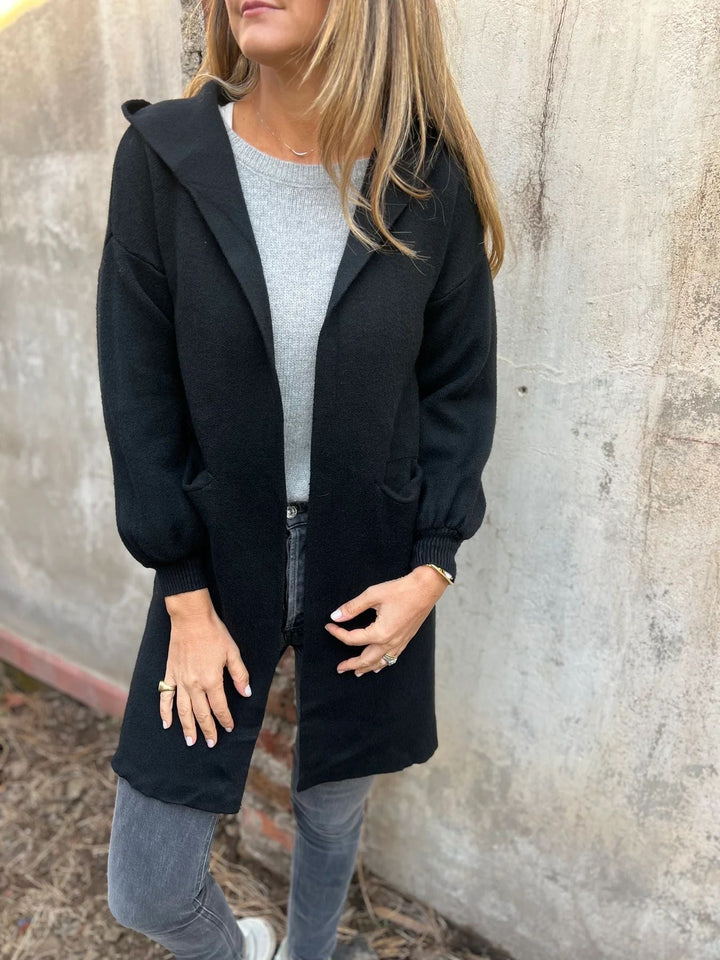 Drune | Wollene Taschenkapuzenmitteljacke