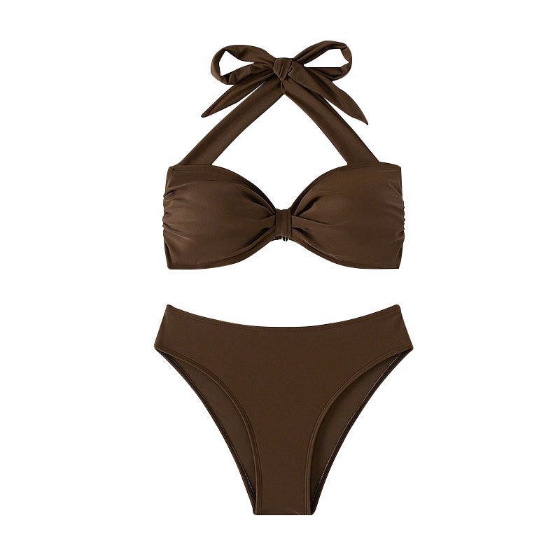 Damen Bandeau-Bikini mit stilvollem Knoten Drune