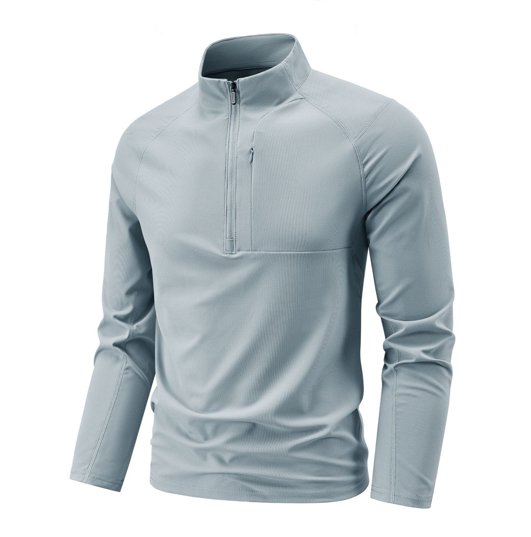 Herren technischer Thermo-Halbzip-Pullover mit Stehkragen und Brustreißverschlusstasche Drune