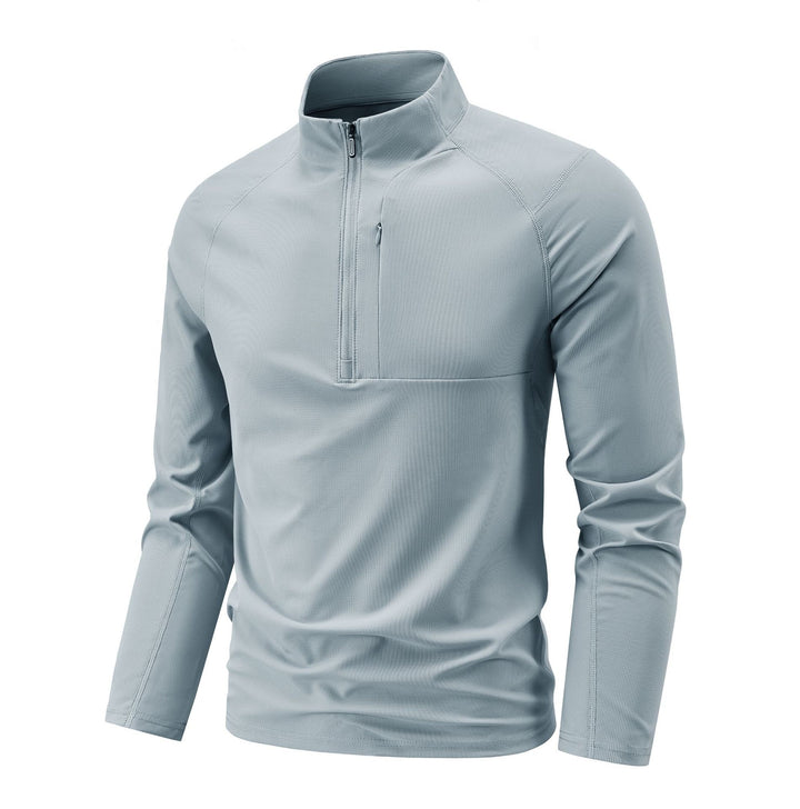 Herren technischer Thermo-Halbzip-Pullover mit Stehkragen und Brustreißverschlusstasche Drune