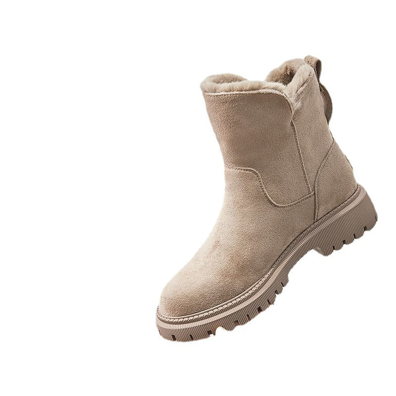Damen modische Winterboots mit weichem Innenfutter und robustem Profil Drune
