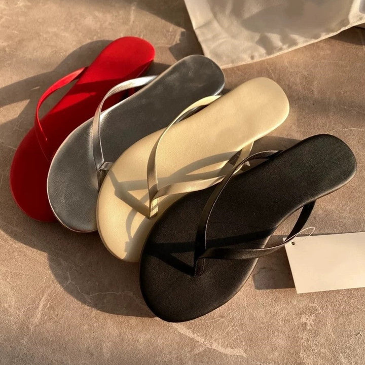 Damen Zehentrenner Sandalen mit ergonomischem Fußbett und flexibler Sohle Drune