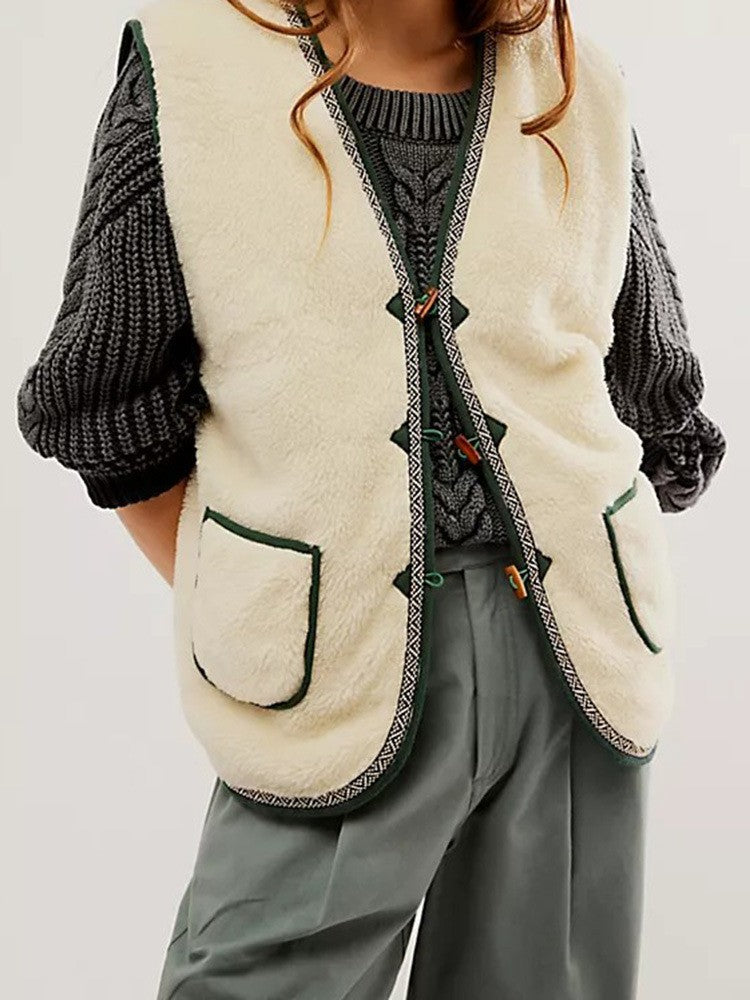 Damen Weste mit Kapuze und gestepptem Design Drune