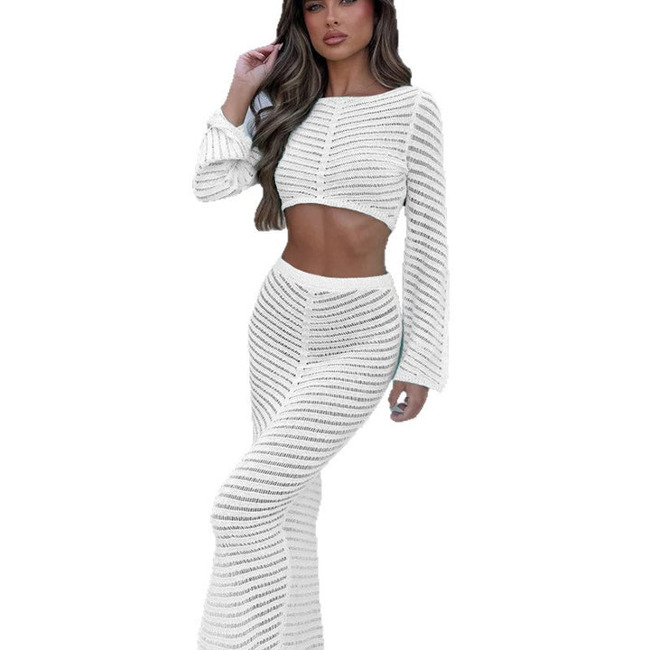 Damen Crop-Top und Maxi-Rock Set Drune